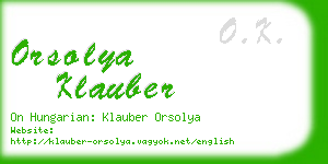 orsolya klauber business card